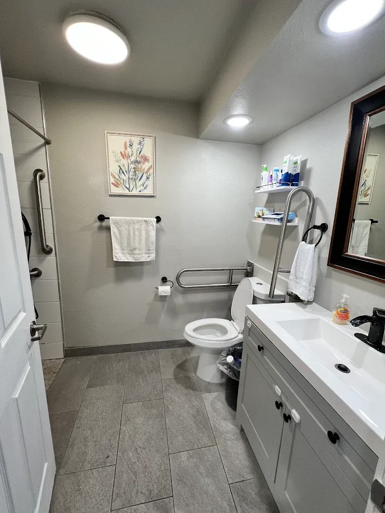 SK Living Adult Family Home: Accessible bathroom