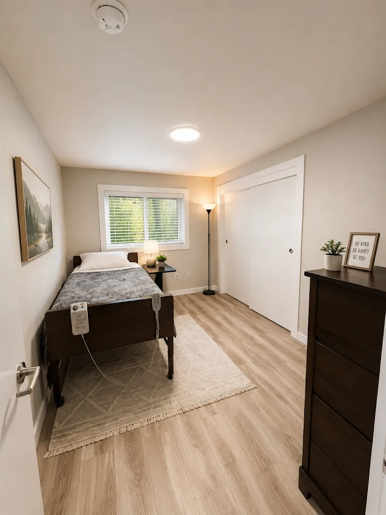 SK Living Adult Family Home: Resident bedroom